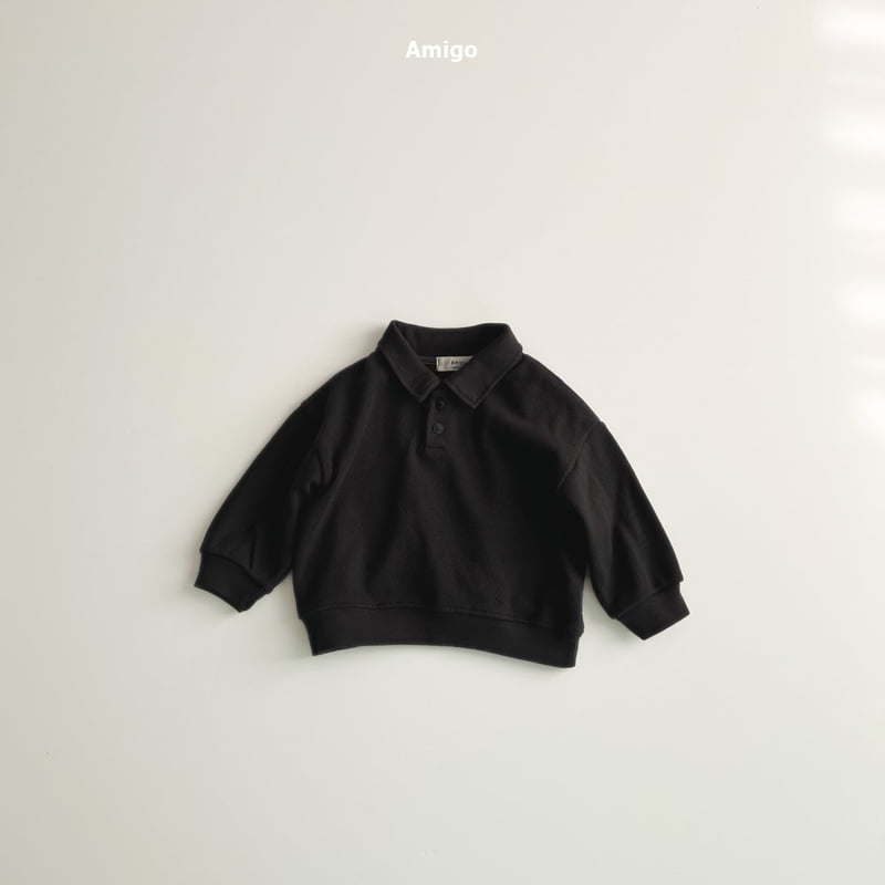 Amigo - Korean Baby Fashion - #babyoutfit - Waffle Collar Tee - 5