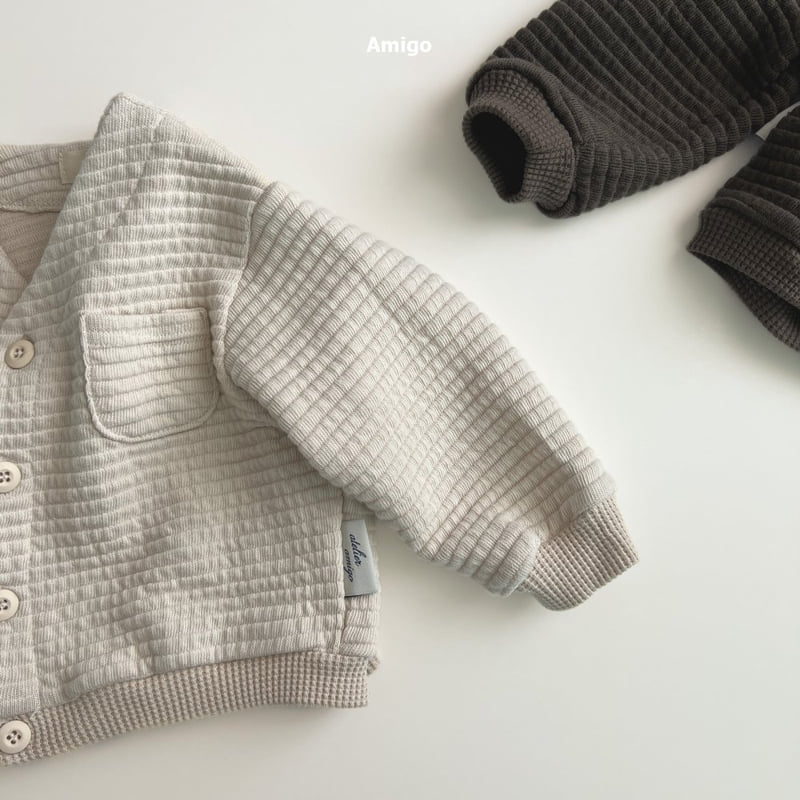 Amigo - Korean Baby Fashion - #babyoutfit - Stand Cardigan - 5