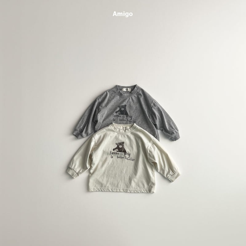 Amigo - Korean Baby Fashion - #babyoutfit - Bear Tee - 4
