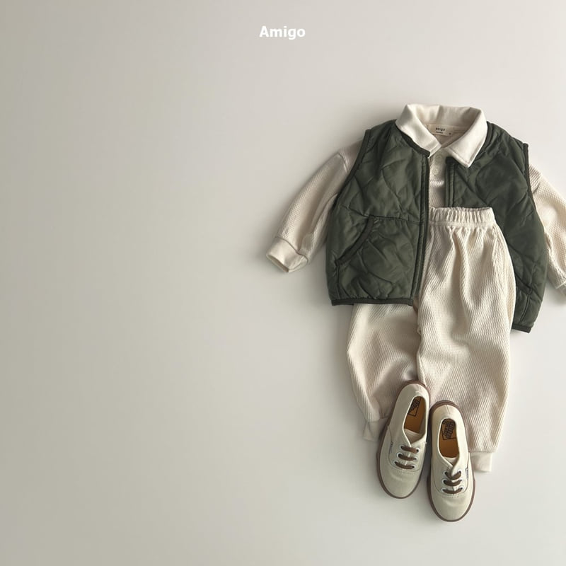 Amigo - Korean Baby Fashion - #babyoutfit - Padded Vest - 7