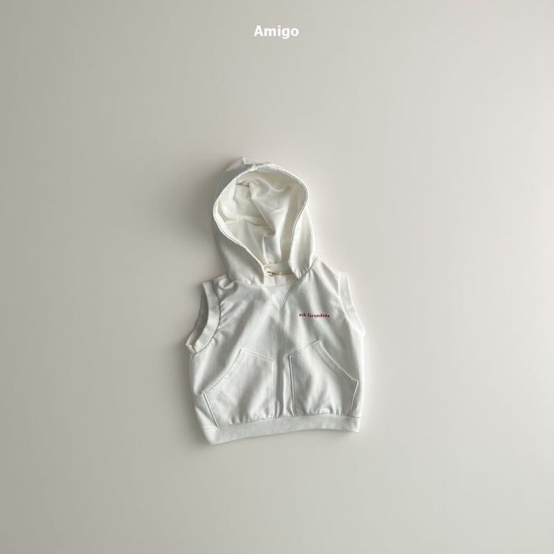 Amigo - Korean Baby Fashion - #babyoutfit - Grandma Hoodie Vest - 4