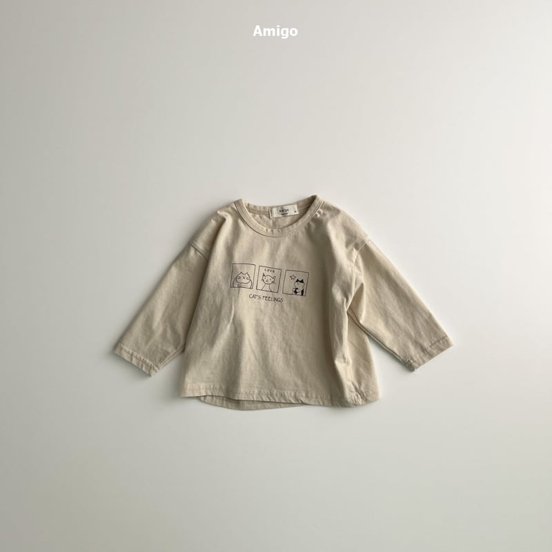 Amigo - Korean Baby Fashion - #babywear - Cat Print Tee - 8