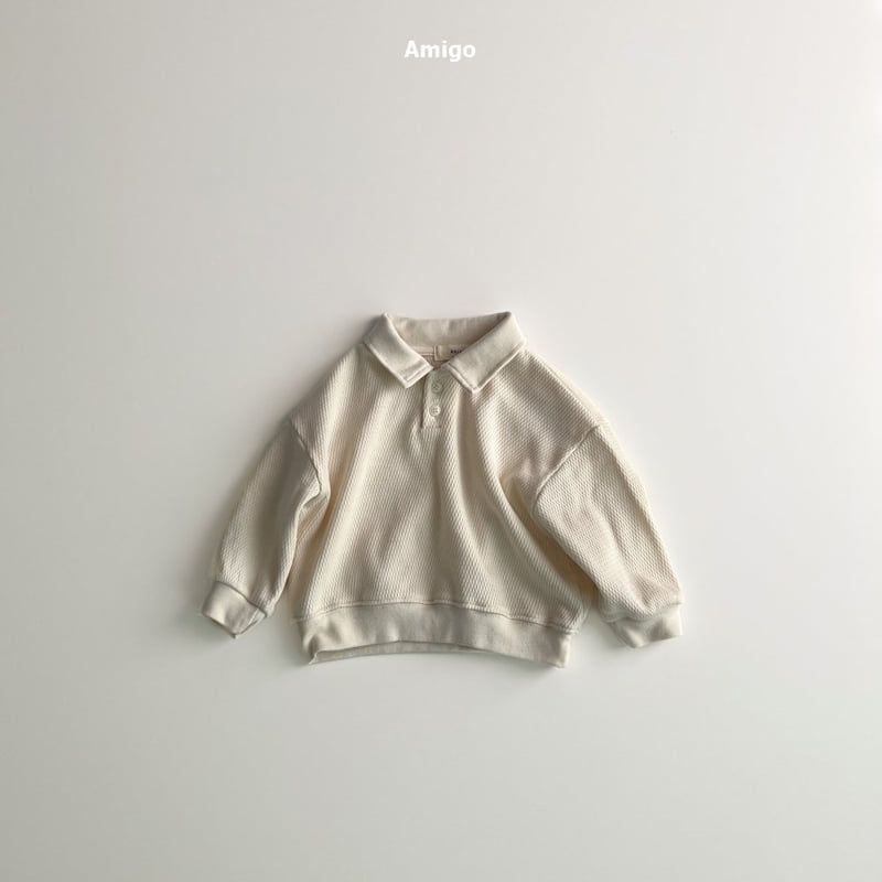 Amigo - Korean Baby Fashion - #babywear - Waffle Collar Tee - 7