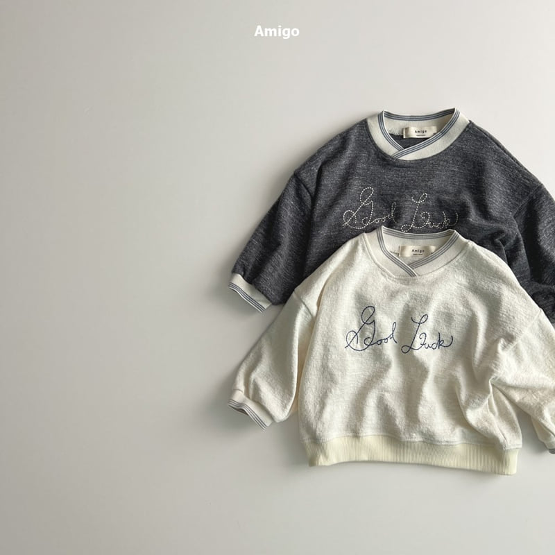 Amigo - Korean Baby Fashion - #babyoutfit - Lucky Sweatshirt - 4