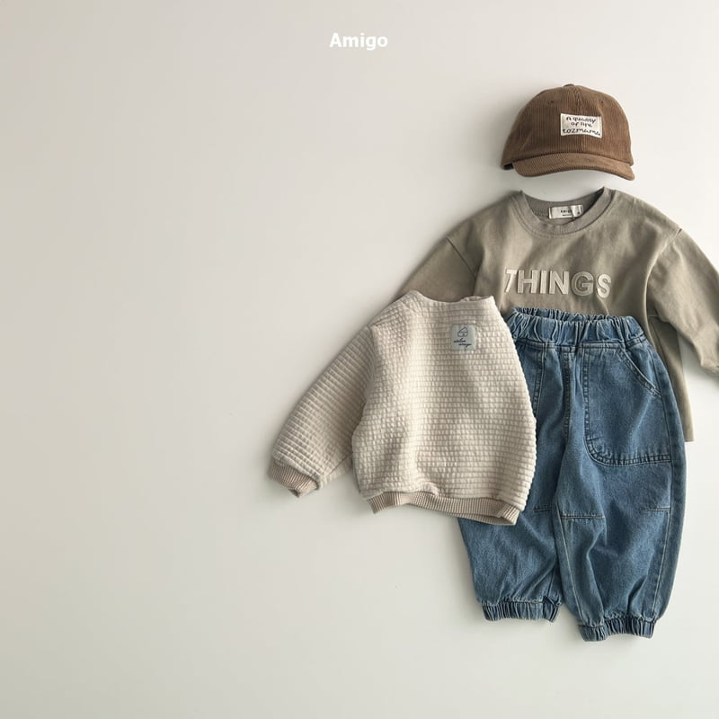 Amigo - Korean Baby Fashion - #onlinebabyboutique - Dart Denim Joggers - 5