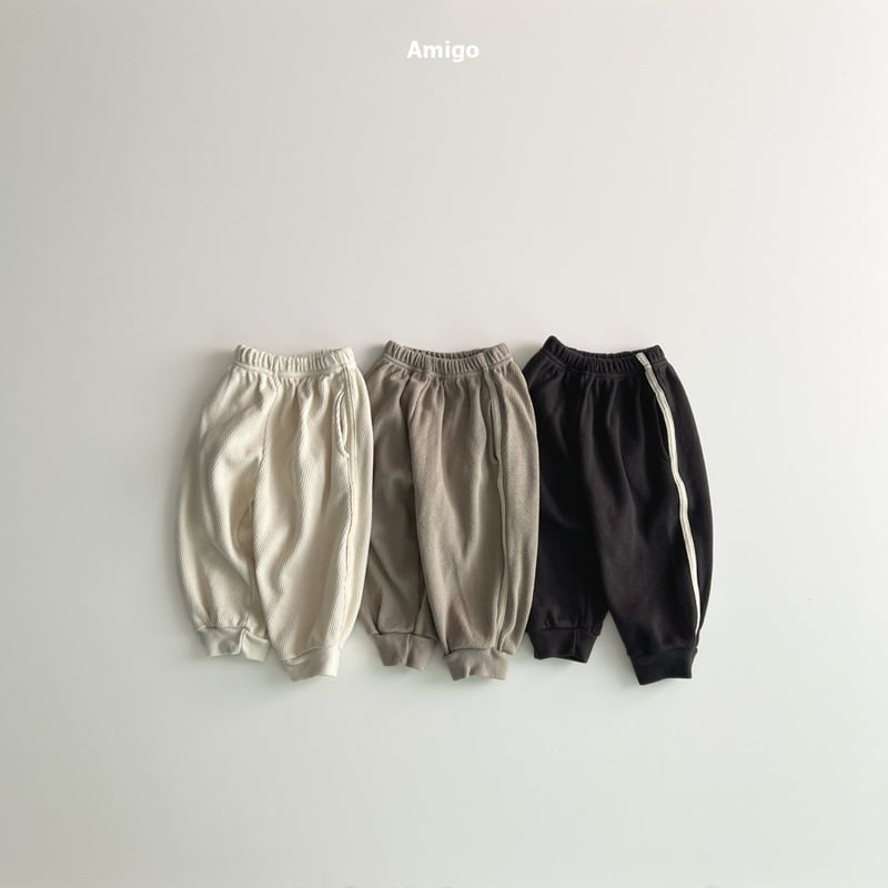 Amigo - Korean Baby Fashion - #onlinebabyboutique - Waffle Jogger Pants