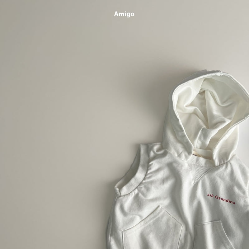 Amigo - Korean Baby Fashion - #onlinebabyboutique - Grandma Hoodie Vest - 6