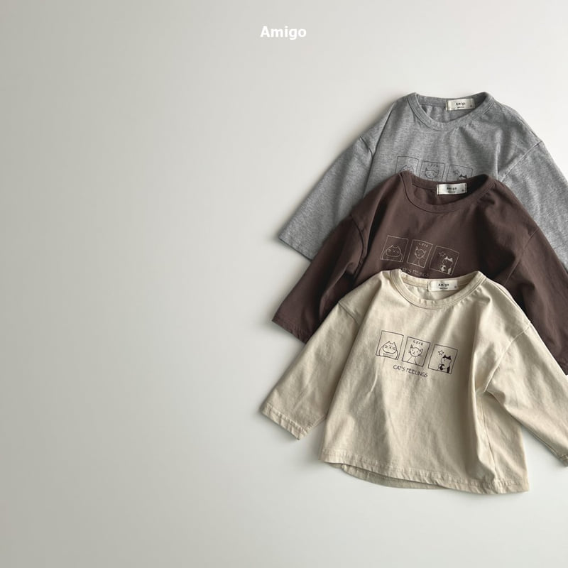 Amigo - Korean Baby Fashion - #onlinebabyshop - Cat Print Tee - 10