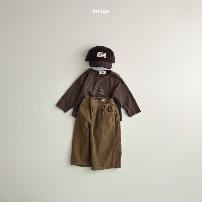 Amigo - Korean Baby Fashion - #onlinebabyshop - Wide Corduroy Pants - 11