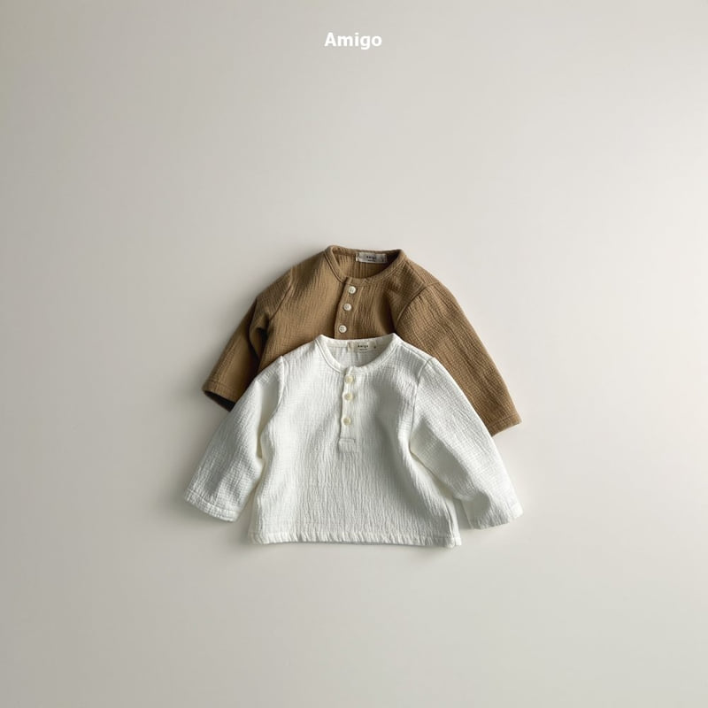 Amigo - Korean Baby Fashion - #smilingbaby - Macaron Button Tee