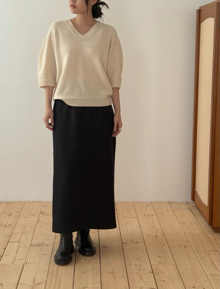 Amygrace - Korean Women Fashion - #momslook - Wrinkle Back Banding Skirt - 11