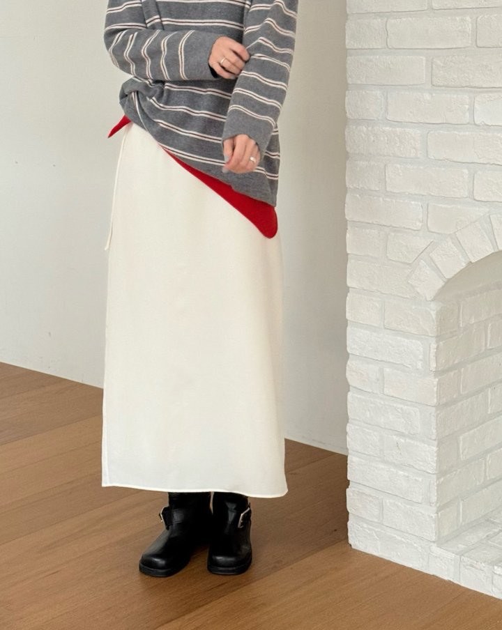 Amygrace - Korean Women Fashion - #momslook - Wrinkle Back Banding Skirt - 5
