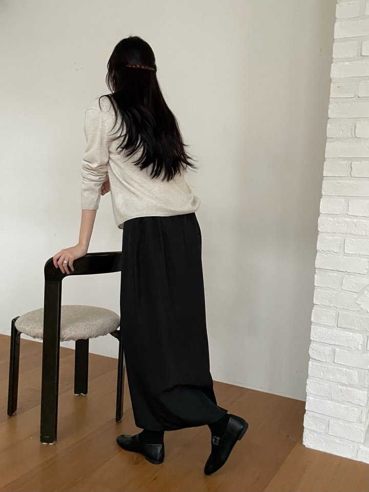 Amygrace - Korean Women Fashion - #momslook - Wrinkle Back Banding Skirt - 9