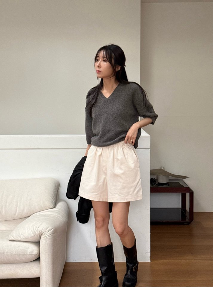 Amygrace - Korean Women Fashion - #momslook - Cotton Bio Banding Shorts - 10