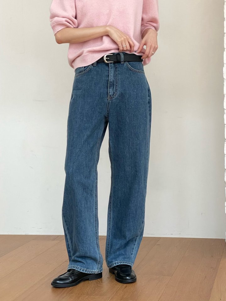 Amygrace - Korean Women Fashion - #momslook - Thomas Denim Pants - 2