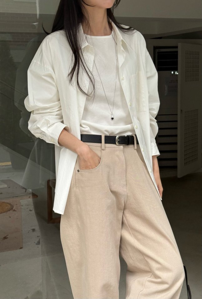 Amygrace - Korean Women Fashion - #momslook - Creed Cotton Shirt - 8