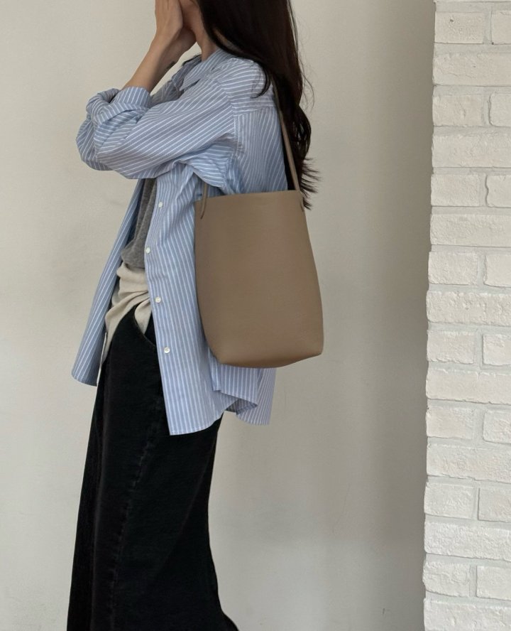 Amygrace - Korean Women Fashion - #thelittlethings - Bake Stripe Shirt - 4