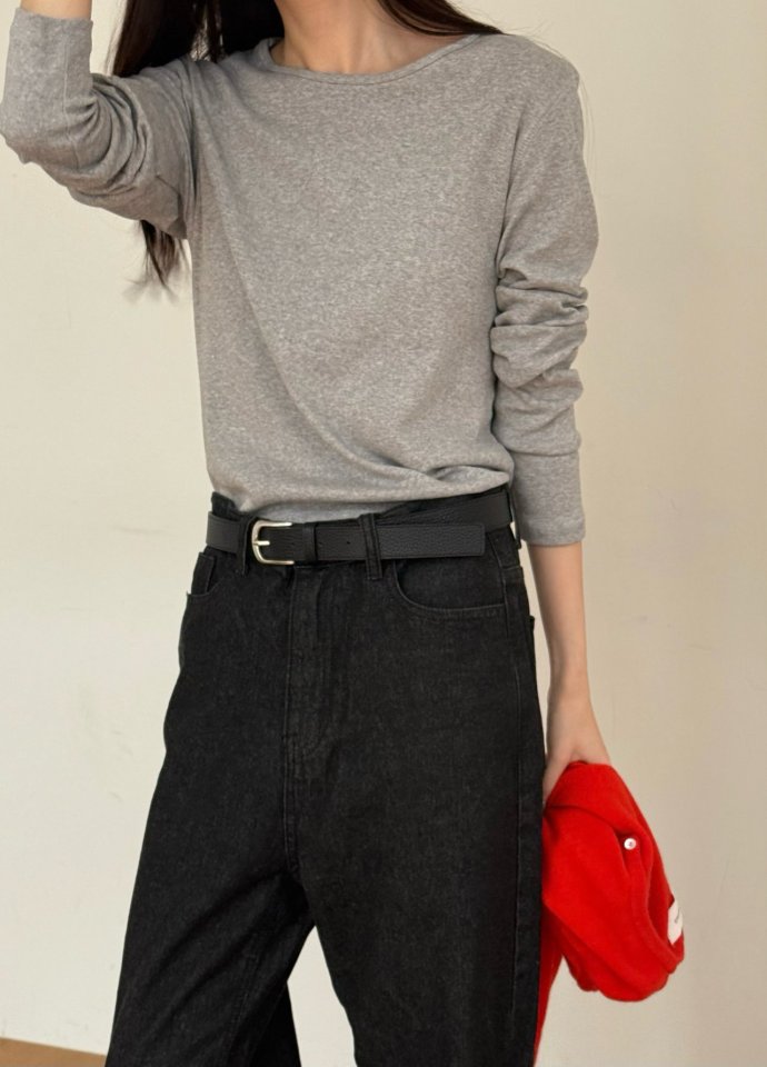 Amygrace - Korean Women Fashion - #restrostyle - Bravo Span Slim Tee - 2