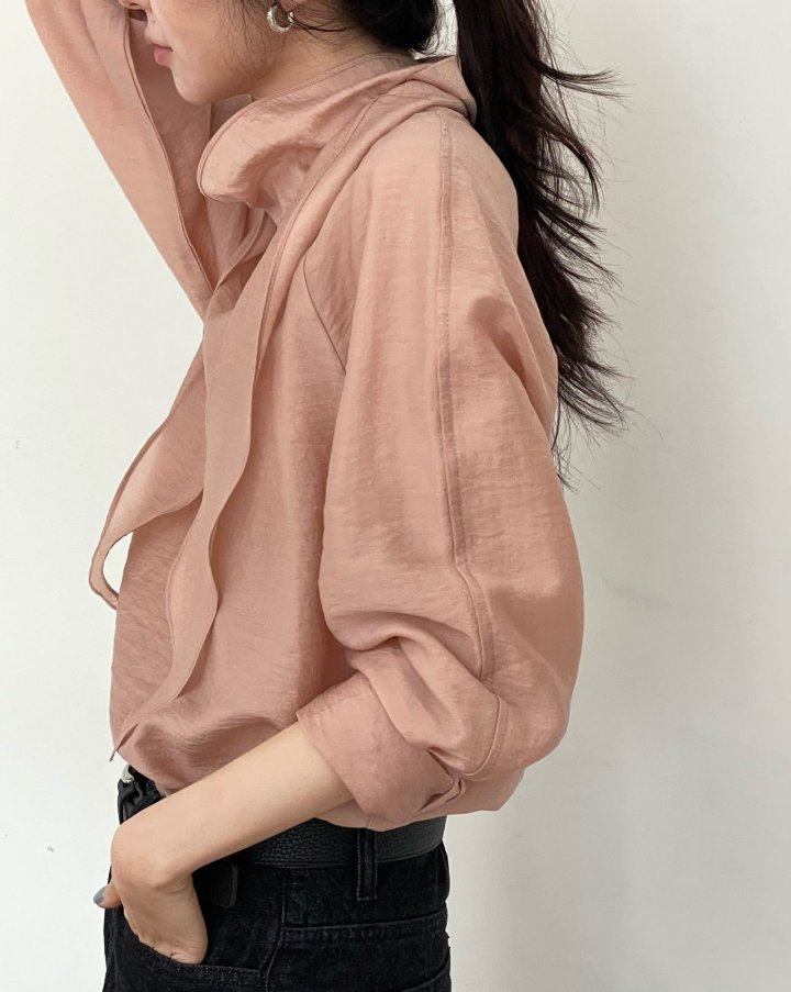 Amygrace - Korean Women Fashion - #romanticstyle - Barret Tie Blouse - 7