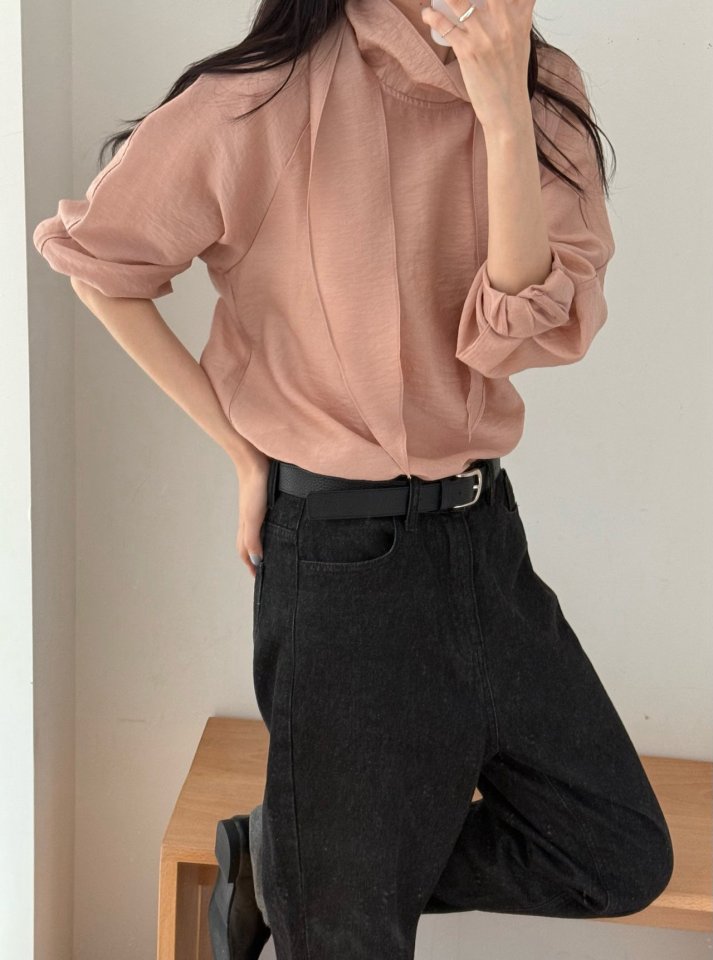 Amygrace - Korean Women Fashion - #shopsmall - Barret Tie Blouse - 8