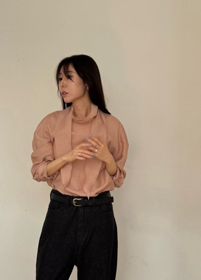 Amygrace - Korean Women Fashion - #thatsdarling - Barret Tie Blouse - 9