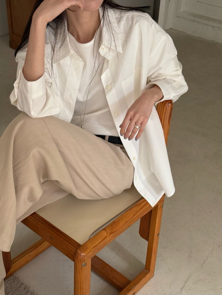 Amygrace - Korean Women Fashion - #womensfashion - Creed Cotton Shirt - 3