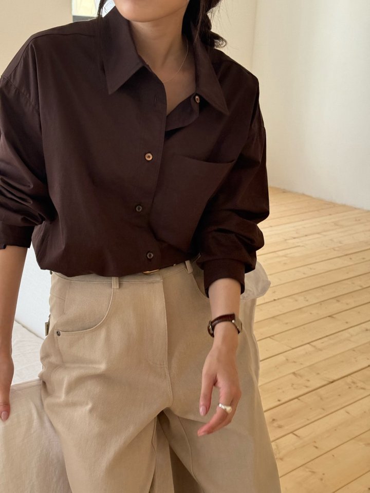 Amygrace - Korean Women Fashion - #womensfashion - Creed Cotton Shirt - 7