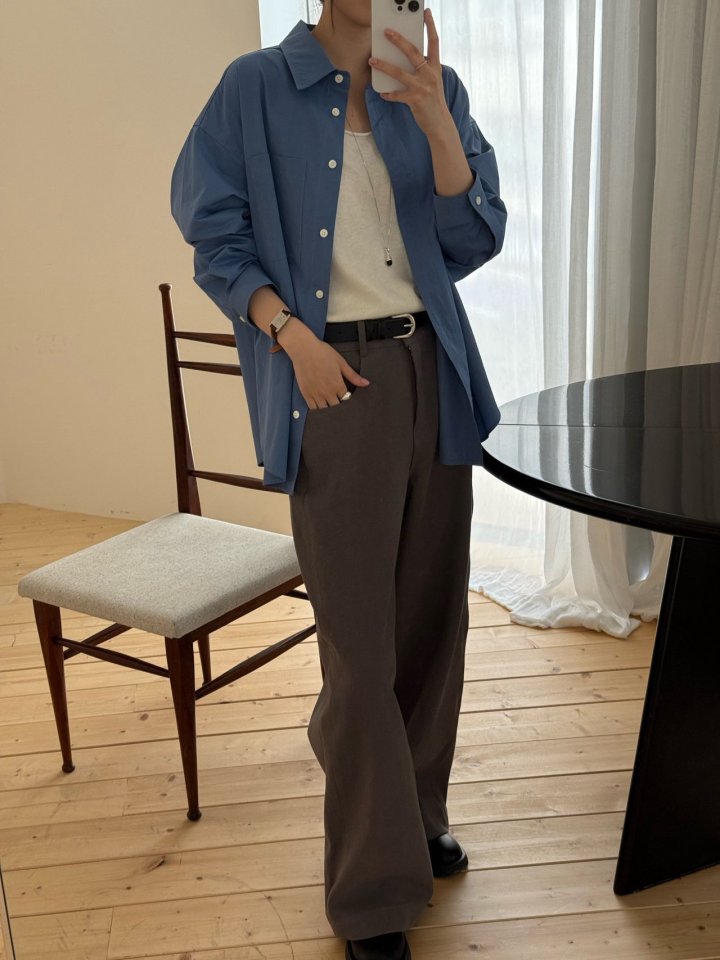 Amygrace - Korean Women Fashion - #womensfashion - Creed Cotton Shirt - 9