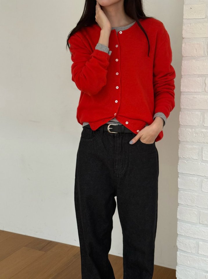 Amygrace - Korean Women Fashion - #womensfashion - Prince Cashmere Round Cardigan - 6