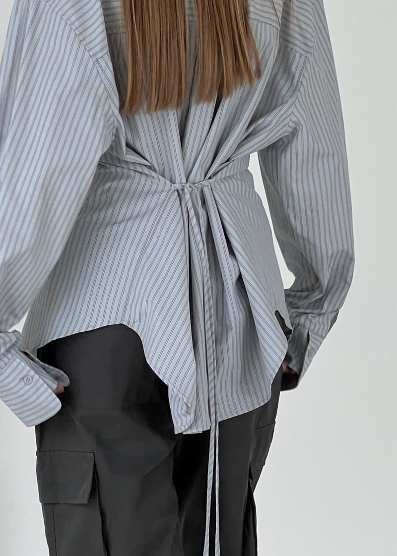 Another Avenue - Korean Women Fashion - #momslook - Mine Stripe Shirt - 9