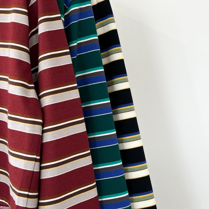 Another Avenue - Korean Women Fashion - #momslook - Multi Stripe Crop Tee - 2