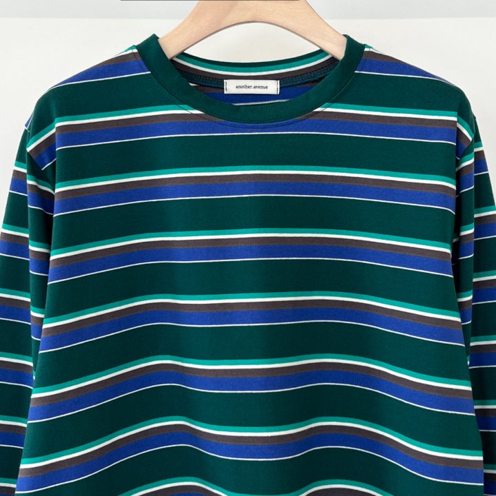 Another Avenue - Korean Women Fashion - #momslook - Multi Stripe Crop Tee - 6