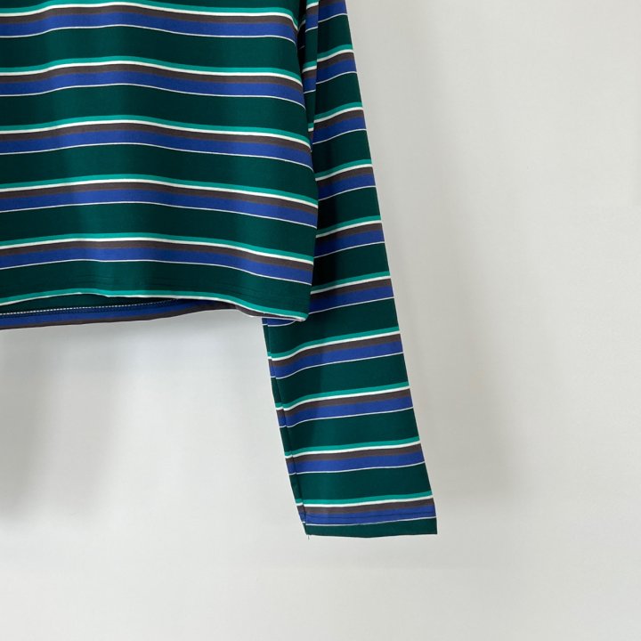 Another Avenue - Korean Women Fashion - #momslook - Multi Stripe Crop Tee - 8
