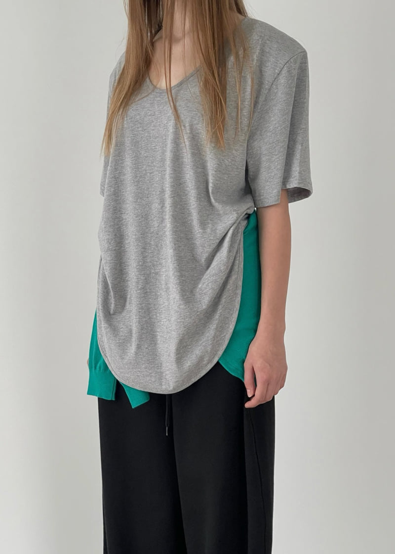 Another Avenue - Korean Women Fashion - #momslook - 25 Peach Padded Tee - 12