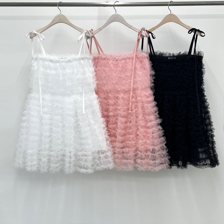 Another Avenue - Korean Women Fashion - #momslook - Mesh Cancan Mini One-piece
