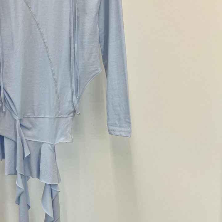 Another Avenue - Korean Women Fashion - #momslook - Diagonal Frill Tee - 10
