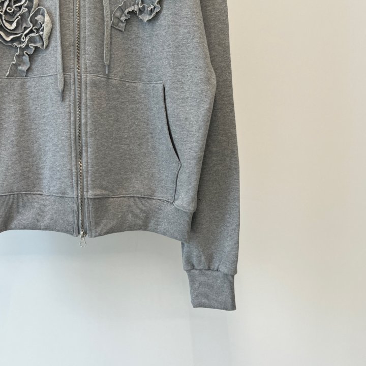 Another Avenue - Korean Women Fashion - #shopsmall - Handle Flower Zip-up Jacket - 9