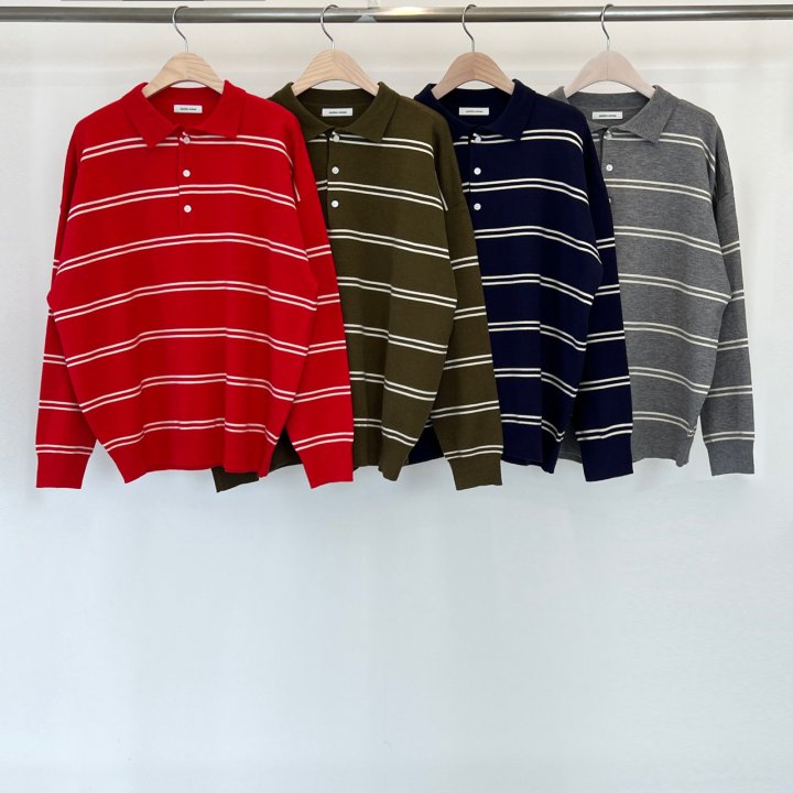 Another Avenue - Korean Women Fashion - #womensfashion - From Stripe Collar Knit Top