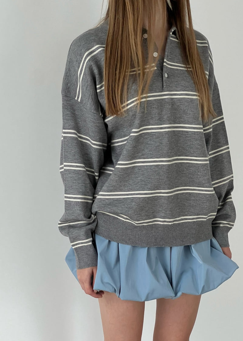 Another Avenue - Korean Women Fashion - #womensfashion - From Stripe Collar Knit Top - 11