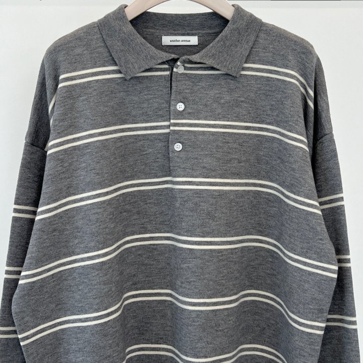 Another Avenue - Korean Women Fashion - #womensfashion - From Stripe Collar Knit Top - 7