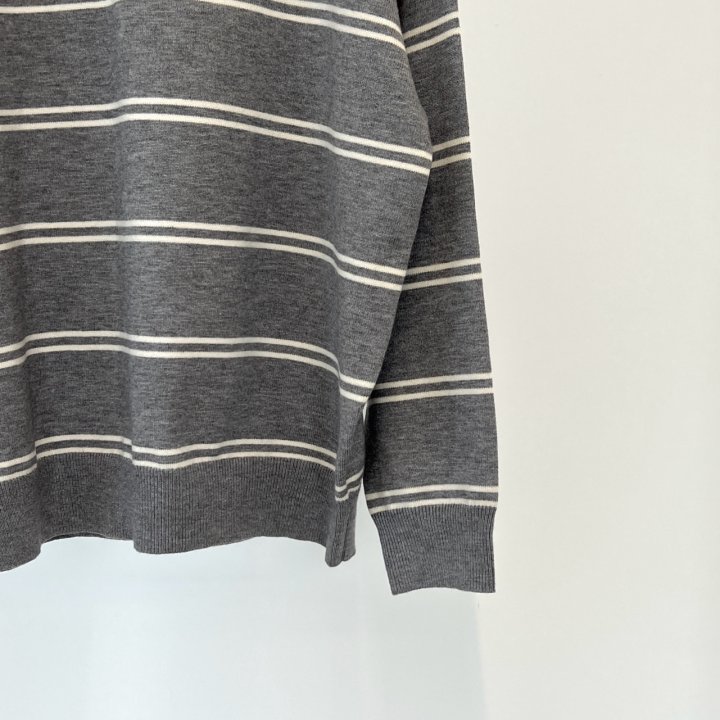 Another Avenue - Korean Women Fashion - #womensfashion - From Stripe Collar Knit Top - 9