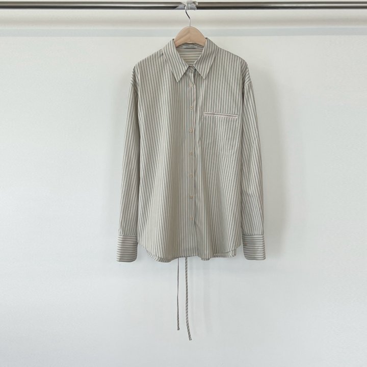 Another Avenue - Korean Women Fashion - #momslook - Mine Stripe Shirt - 4