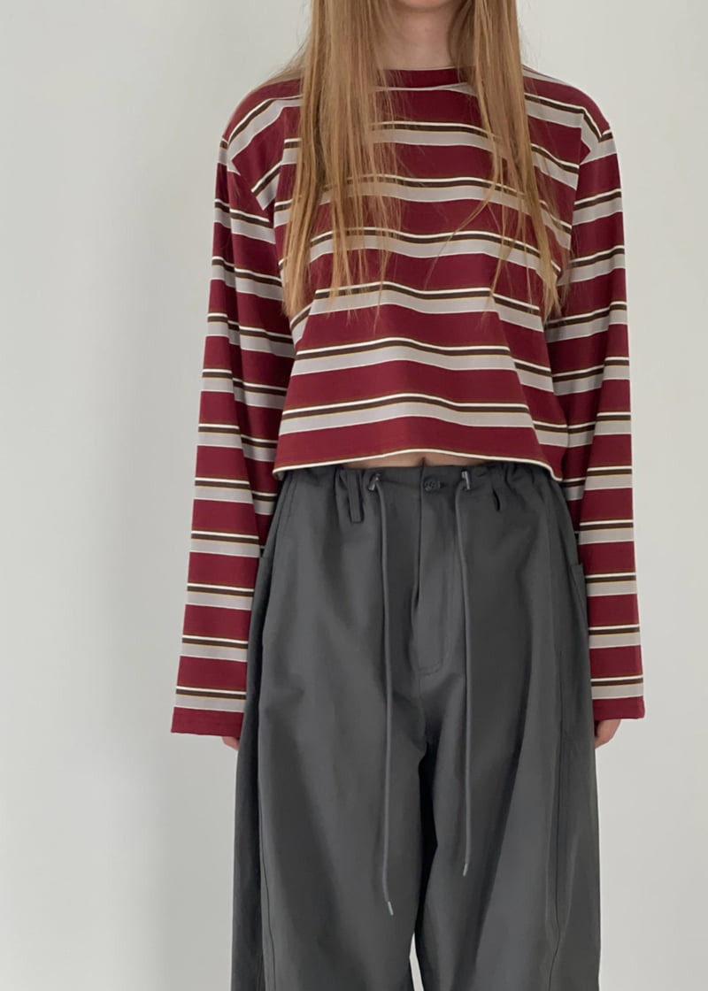 Another Avenue - Korean Women Fashion - #womensfashion - Multi Stripe Crop Tee - 9