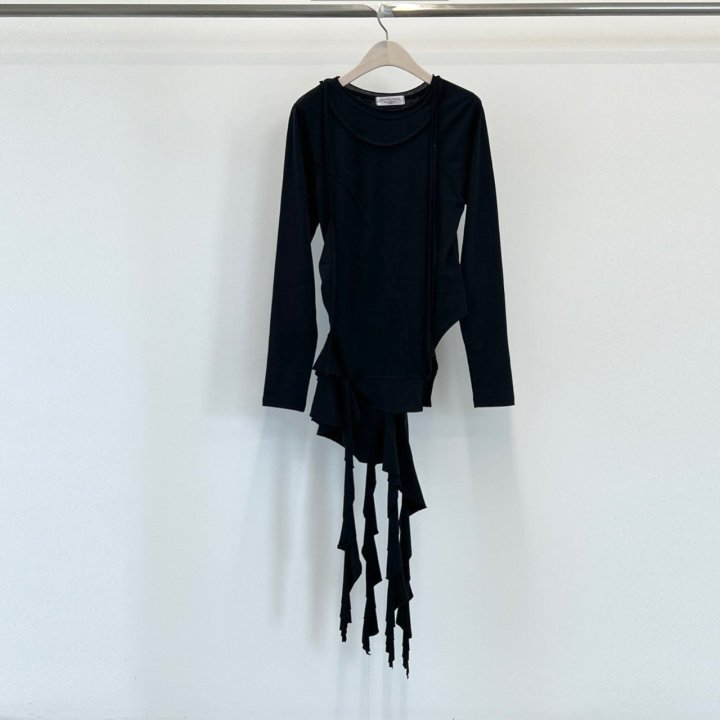 Another Avenue - Korean Women Fashion - #womensfashion - Diagonal Frill Tee - 7