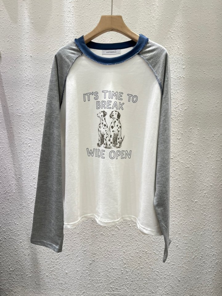 Another Plan - Korean Women Fashion - #vintagekidsstyle - Raglan Animal Tee - 4