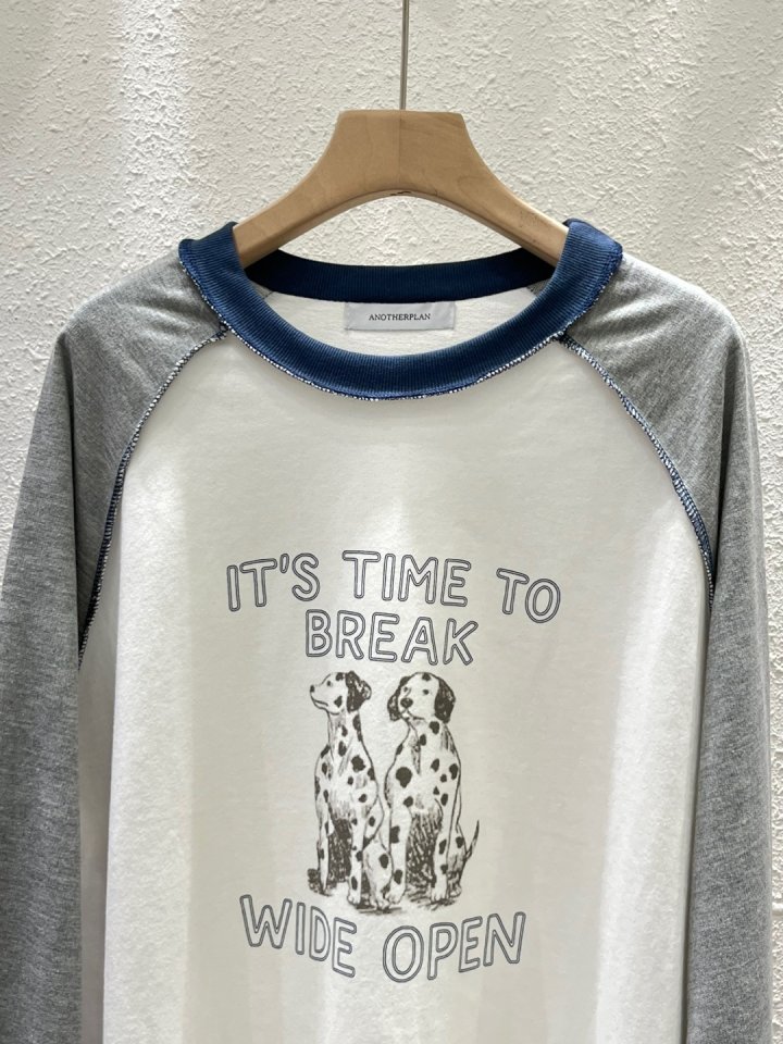 Another Plan - Korean Women Fashion - #restrostyle - Raglan Animal Tee - 5