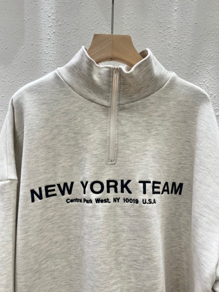 Another Plan - Korean Women Fashion - #restrostyle - New York Half Zip-up Top
