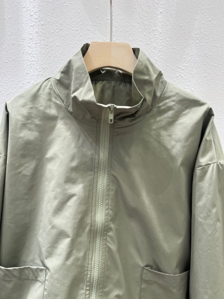 Another Plan - Korean Women Fashion - #vintageinspired - Zip-up String Windbreaker
