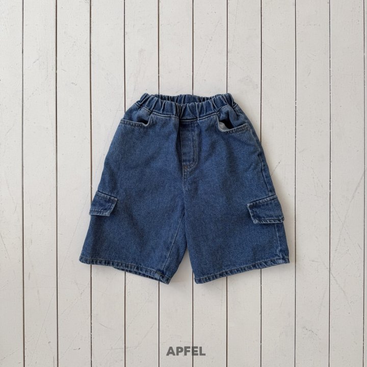 Apfel - Korean Children Fashion - #fashionkids - Cruise Bermuda Denim Pants - 2