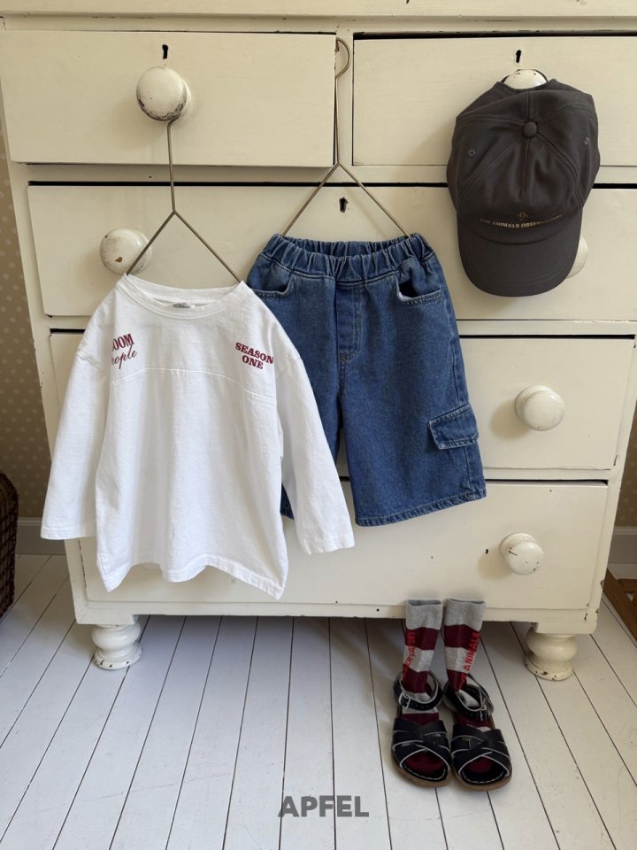 Apfel - Korean Children Fashion - #kidzfashiontrend - Cruise Bermuda Denim Pants - 5